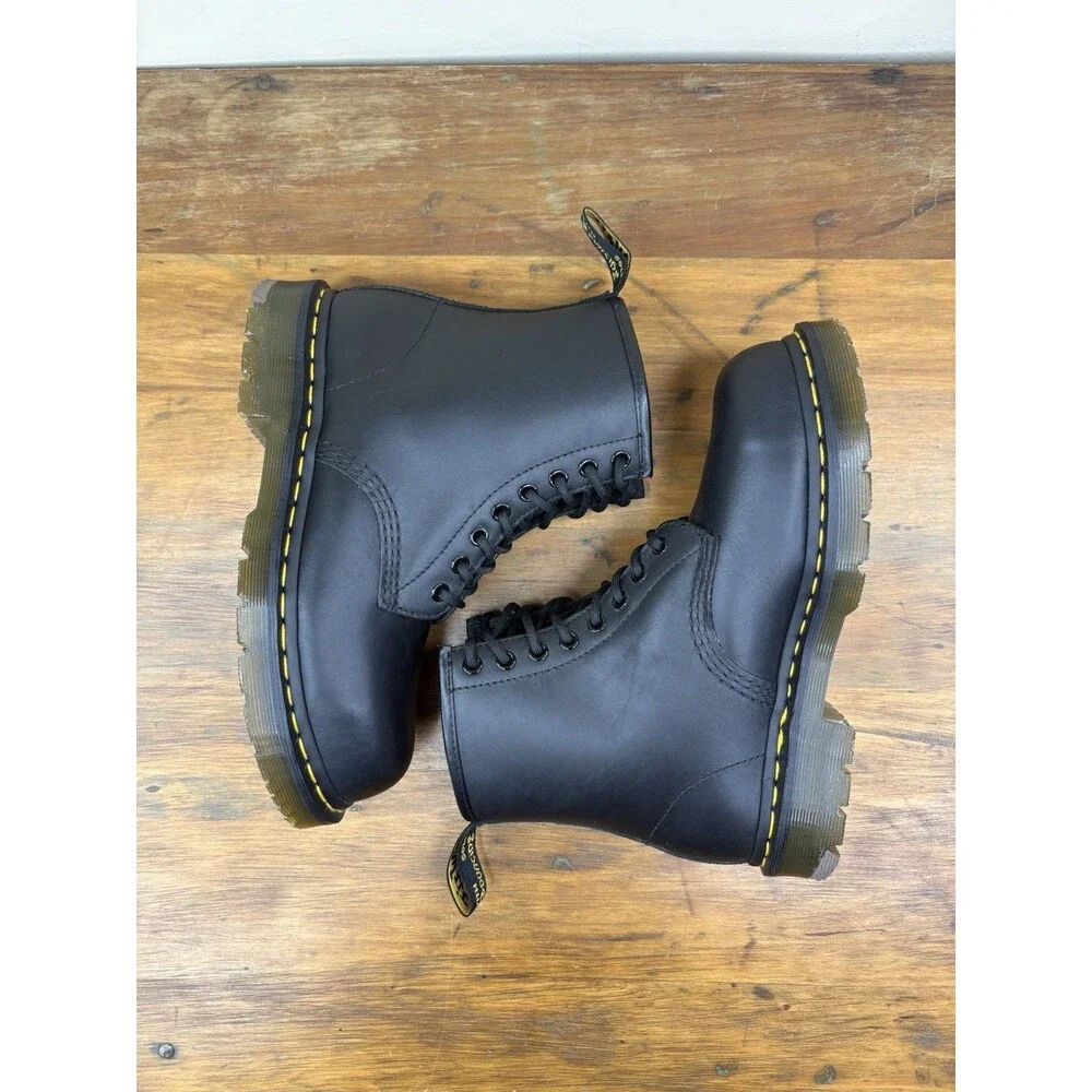 Dr Martens DM556 Mens Black Leather Steel Toe Work Safety Boots US 7 NWOB